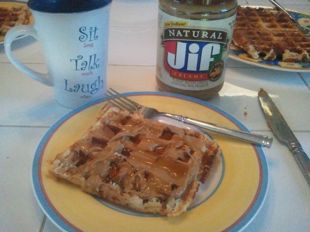 waffles with PB